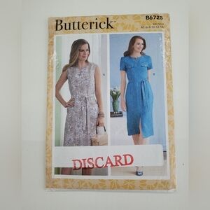 🧵4/$20🧵 Butterick B6725 Dress Sewing Pattern Uncut Size 6-14